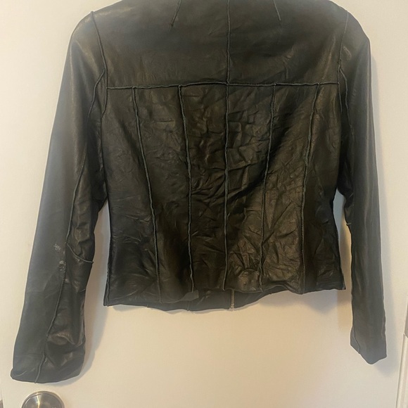 Michael Kors - Black Leather Jacket - Picture 3 of 4